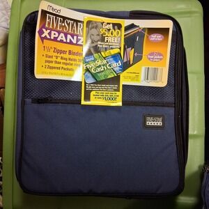 NOS Mead Five Star Xpanz Navy Blue 3 Ring Binder NEW